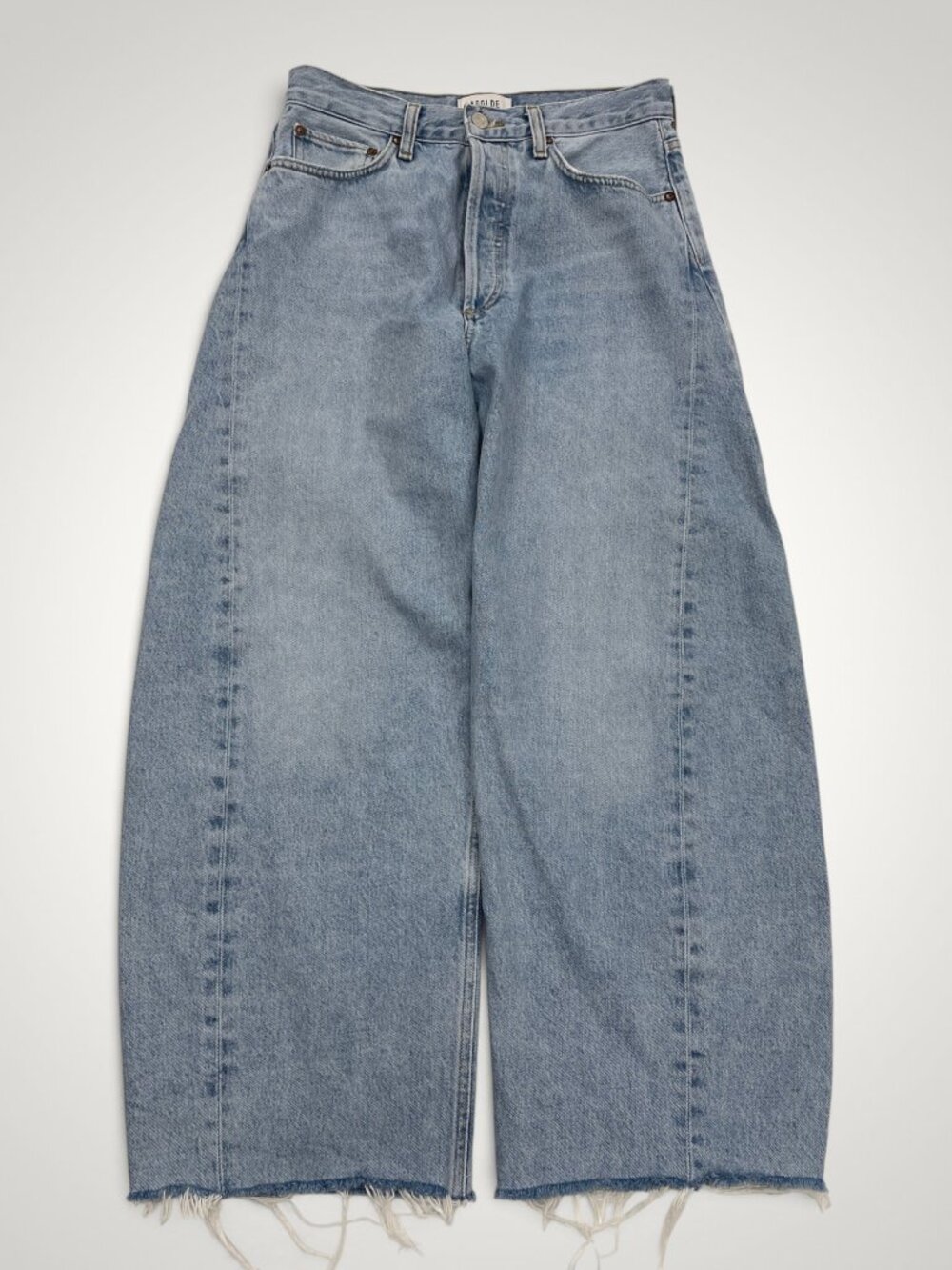 AGOLDE Balloon Wide Leg Baggy High-Rise Curved-Taper Jeans Women's 28 Fits 28x27